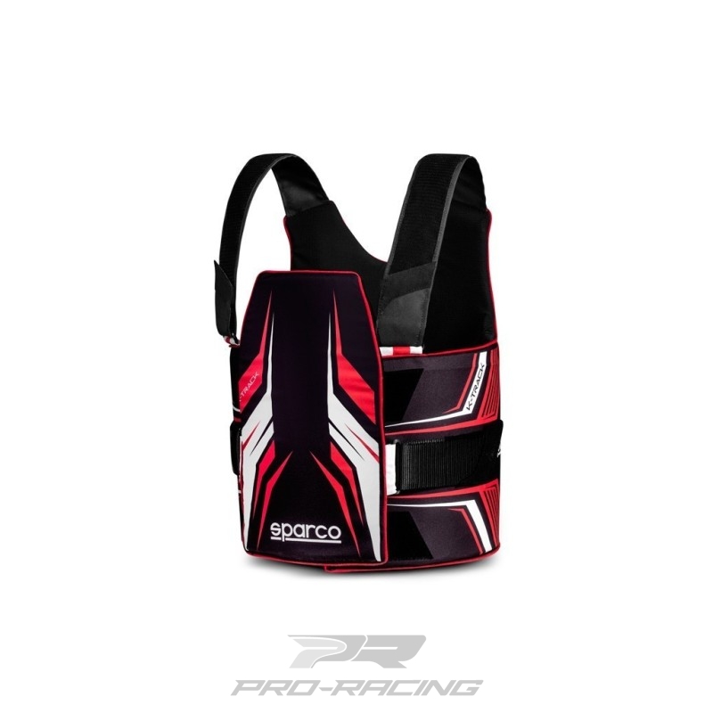 Sparco K-Track FIA 8870-2018 ribbeschermer ZWART/ROOD