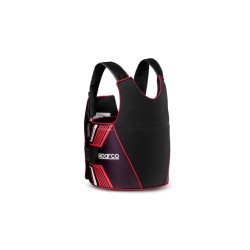 Sparco K-Track FIA 8870-2018 ribbeschermer ZWART/ROOD