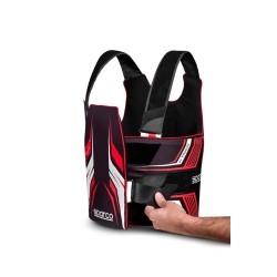 Sparco K-Track FIA 8870-2018 ribbeschermer ZWART/ROOD