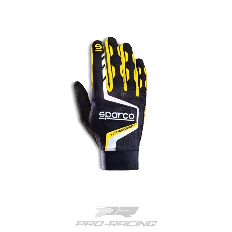 Sparco Hypergrip+ sim handschoenen ZWART/FLUO GEEL