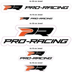 Pro-Racing sticker kit 20 stuks WIT